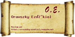 Oravszky Ezékiel névjegykártya
